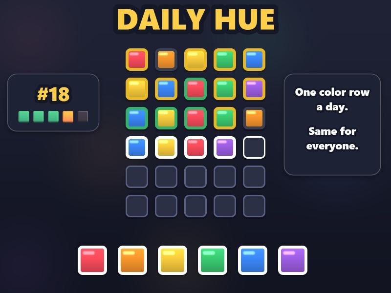 Daily Hue game screen
