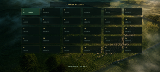 Sheep Herder course selection screen