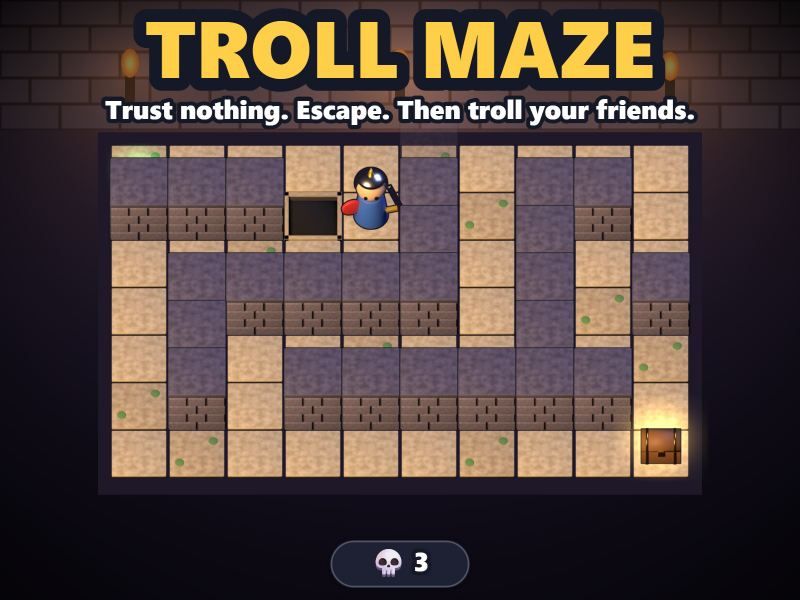 Troll Maze game screen